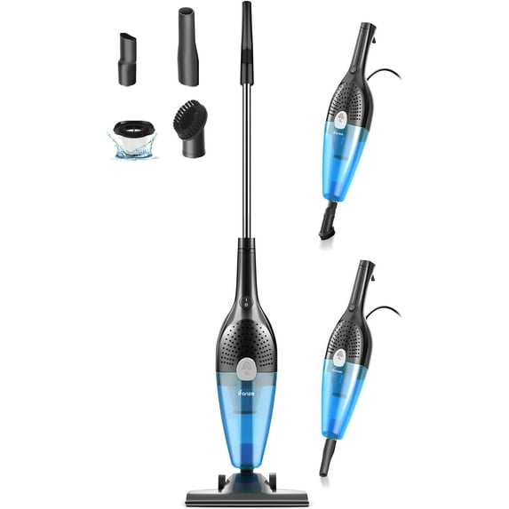 Emossie Corded Stick Vacuum Cleaners, 25KPa Lightweight Handheld Multi-Surface 3-in-1 Small Vacuum Cleaners, 1000W Motor Household Vacuum for Home Hardwood Floor Carpet Car Pet Hair, Black, BR602