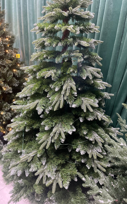 7 FT Christmas Tree ,with PE Branch 1249 Tips, Hinged Artificial Holiday Xmas Christmas Decoration, Metal Base Stand, Green