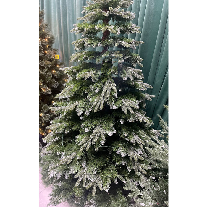 7 FT Christmas Tree ,with PE Branch 1249 Tips, Hinged Artificial Holiday Xmas Christmas Decoration, Metal Base Stand, Green