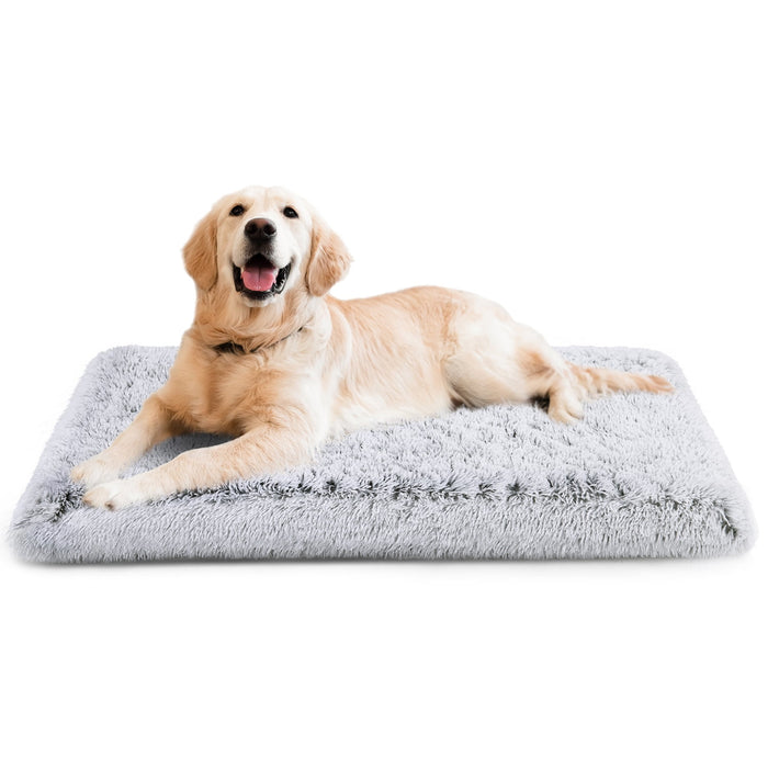 Dog Bed for Large Dogs, Egg Crate Memory Foam Orthopedic Dog Bed Washable Pet Bed for Large Medium Size Dogs, Cozy Soft Plush Calming Dog Crate Bed 36"x28", Gray