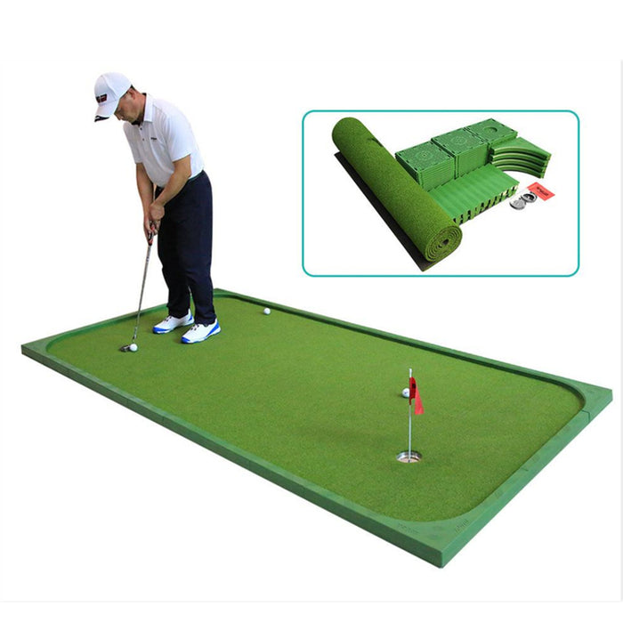 Vinmall Artificial Golf Putting Green, Golf Training Mat Aids for Golf Practice Indoor Outdoor