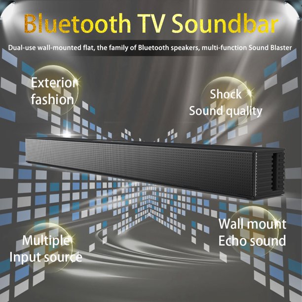 Soundbar with Built-in Subwoofer and Bluetooth Technology