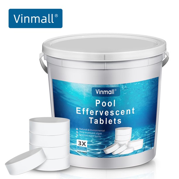 Vinmall 3" Chlorine Tablets for Pool, Spas and Tubs Cleaning Effectively,11 ibs