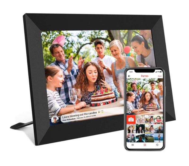 10.1 inch Digital Picture Frame, 16GB IPS Smart Digital Photo Frame with WiFi, Share Pictures Videos via IOS Android App Email from Anywhere, Auto-Rotate