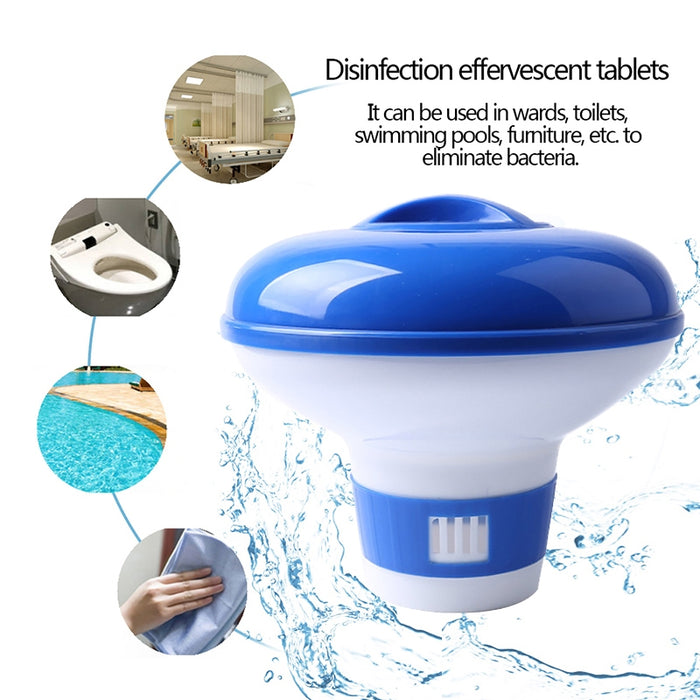 Chlorine Floater, Floating Chlorine Dispenser with 100g Chlorine Tablets, Large Capacity and Adjustable Release,Tablets for Swimming Pool