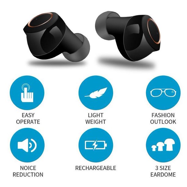 Hearing Aids for Ears, Hearing Amplifiers for Seniors, Rechargeable Hearing Amplifiers for Adults for Hearing Loss with Noise Cancelling