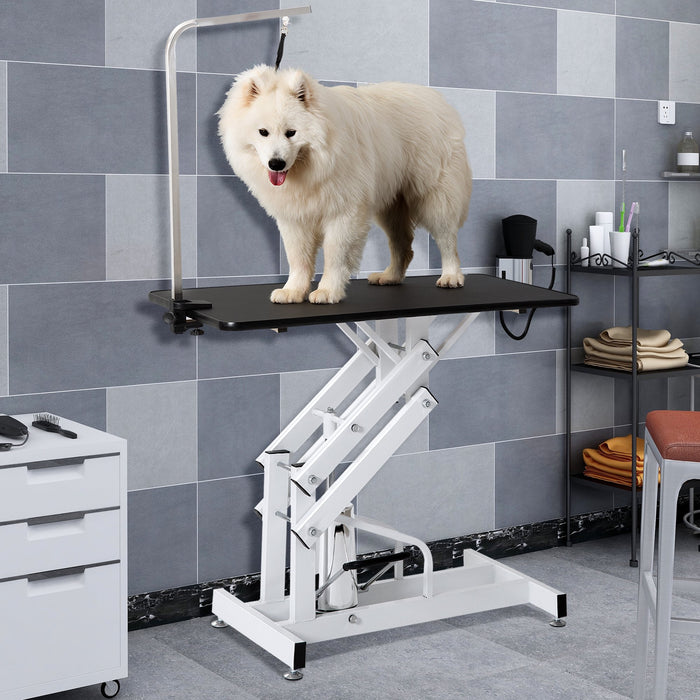 Pet Grooming Table Adjustable Professional Foldable Height Drying Z-Lift Pet Grooming Table,Top High quality,Static-Free Board,Simple Assembly,Stable Stainless steel Folding Legs