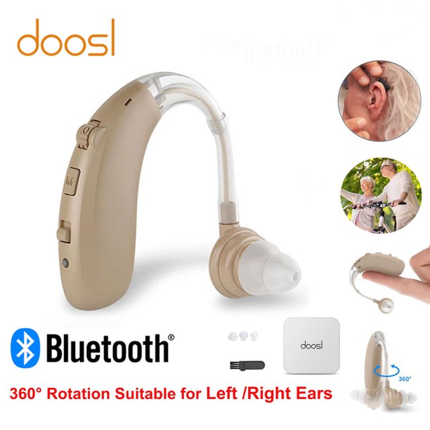 Doosl Bluetooth Hearing Aids for Ears Rechargeable, Hearing Amplifier to Aid and Assist Hearing of Seniors and Adults, Noise Cancelling, 1 Pack