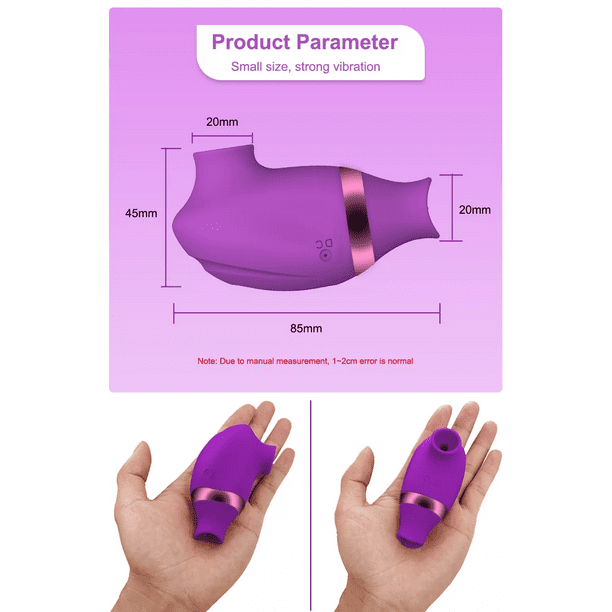 Sucking Licking Vibrators Toy, 2 in 1 Licking & Vibrating Clitoral Nipples Stimulator, 7 Modes Rechargeable Adult Sex Toys for Women Couples, Purple