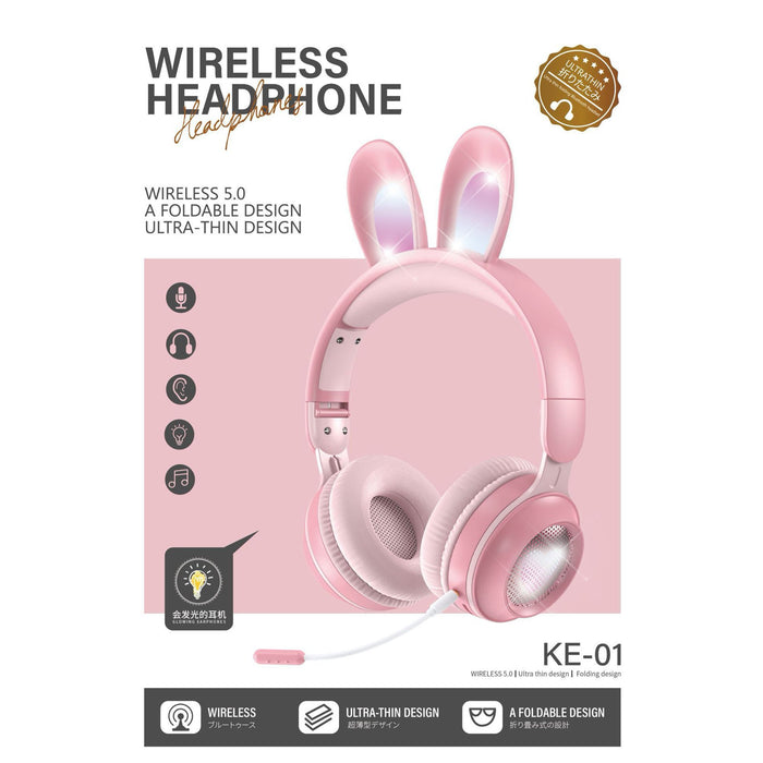 DOOSL over-Ear Bluetooth Headphones for Kids, KE01, Pink