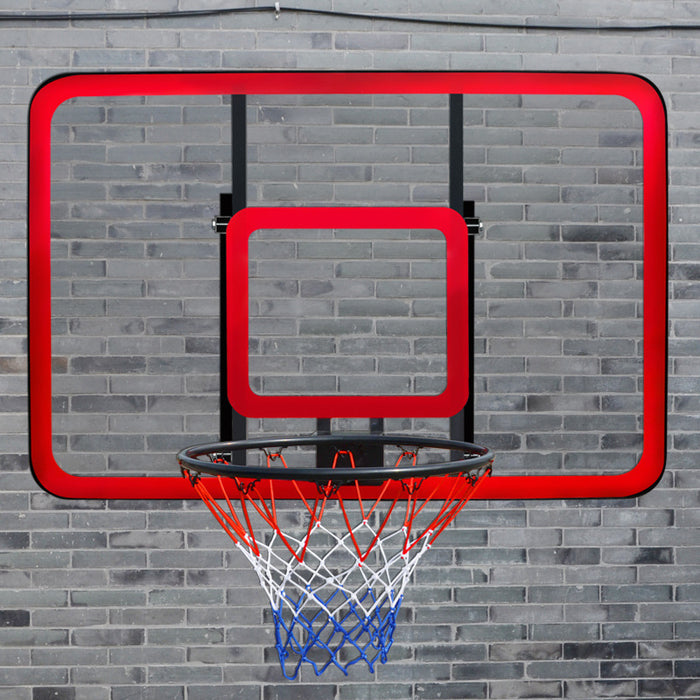 47Inch Wall Mounted Basketball Hoop Set with Accessories,Shatterproof Backboard,Outdoor Indoor Basketball Toy for Kids & Adults