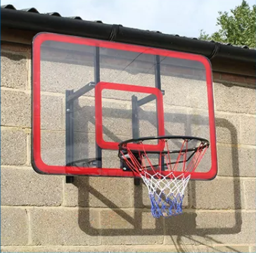 47Inch Shatterproof Backboard, Wall Mounted Basketball Hoop Set with Accessories,Outdoor Indoor Basketball Toy for Kids & Adults