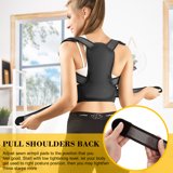 Posture Corrector for Men and Women,Upper Back Straightener Brace, Clavicle Support Adjustable Device for Thoracic Kyphosis and Providing Shoulder Neck Pain Relief Fits Chest Size 37-49''