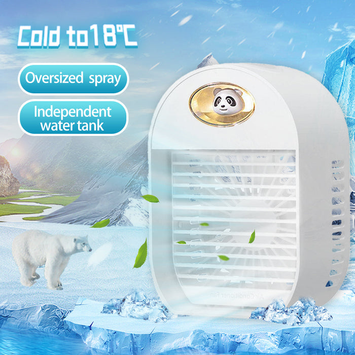 Beenate Air Conditioner Fan, Personal Mini Air Conditioner Fan with LED Night Lights, Portable AC Fan with 3 Speed Modes, Portable Air Conditioner for Room, Home, Office, Car