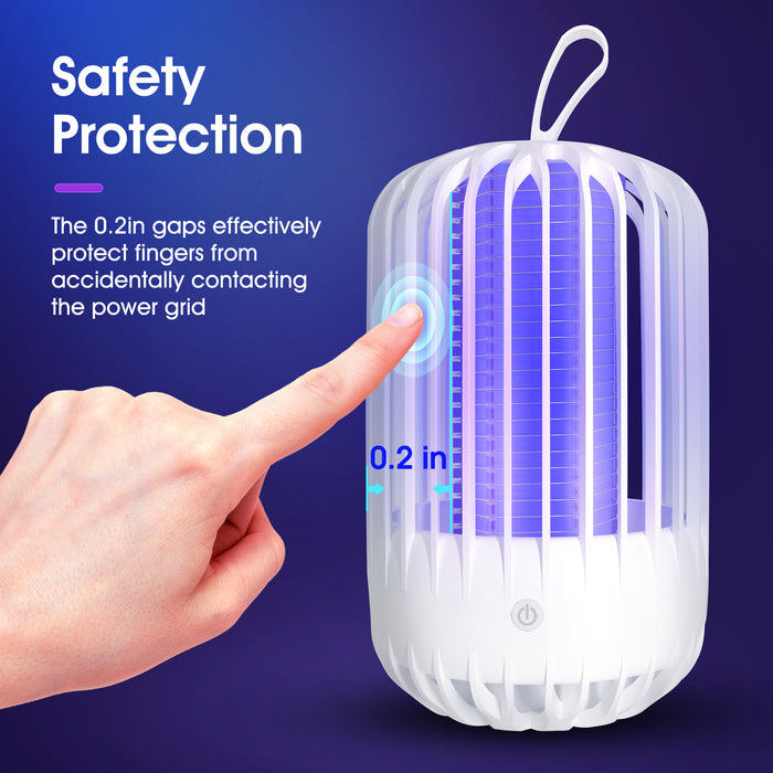 Electric Bug Zapper for Indoor Outdoor, 3000V High Powered UV Light Mosquito Zapper Killer with Night Light for Bedroom, Home, Patio, Backyard, Camping