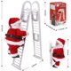 Electric Climbing Ladder Rope Santa Claus Doll Christmas Figurine Ornament Santa Climbing Ladder to Tree