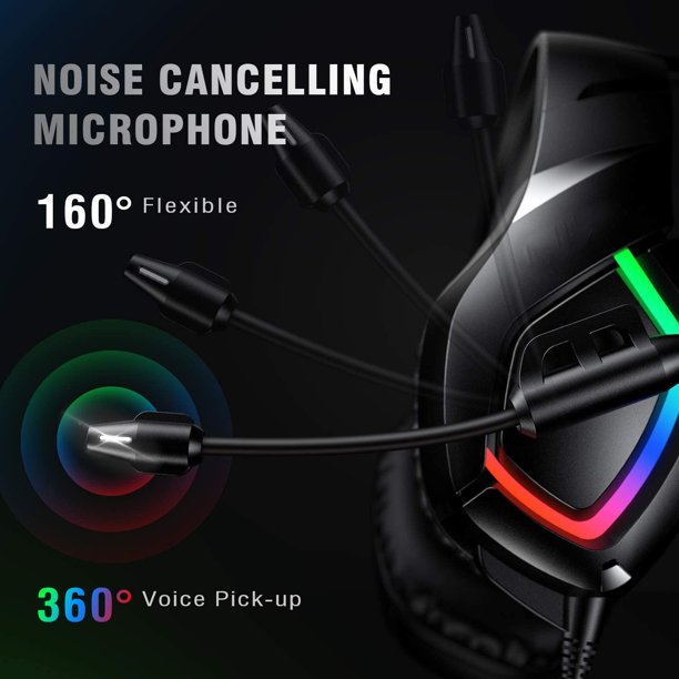 Over-Ear Headphones with Microphone, Lightweight Foldable & Portable Stereo Bass Headphones with 1.45M No-Tangle, Wired Headphones for Smartphone Tablet