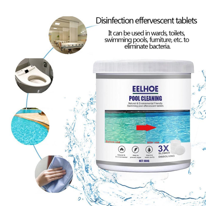 180 Pieces Chlorine Tablets with Floating Chlorine Dispenser, Pool Supply Pool Floating Collapsible Chlorine 5" Tablet Chemical Dispenser for Indoor Outdoor Pool Spa Hot Tub Fountain