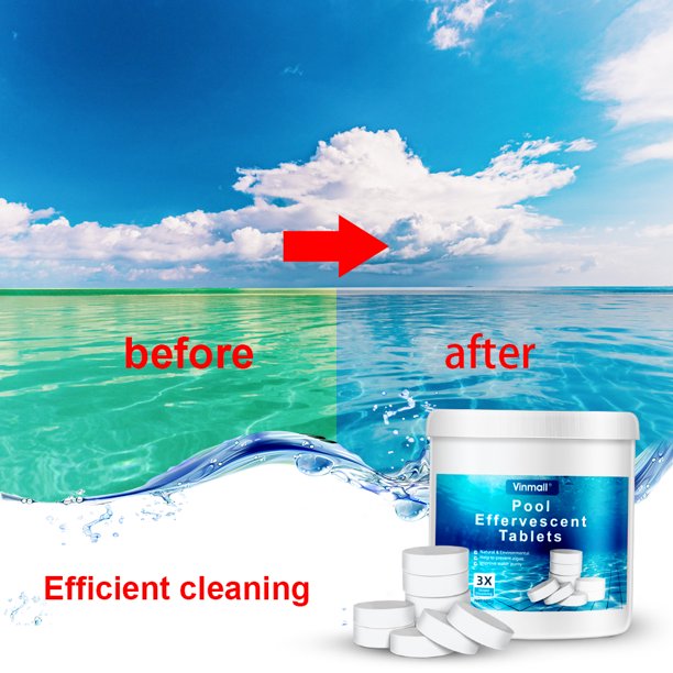 Long Lasting Chlorine Tablets for Pools, Include a Floating Chlorine Dispenser, 180 PCS