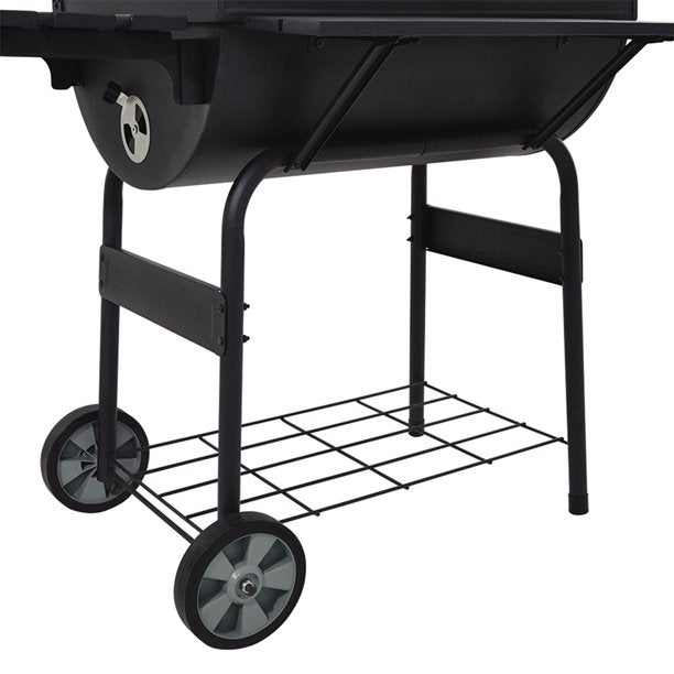 Multi-function Charcoal Grill Offset Smoker with Cover, Barbecue Smokers Tool Kits for Outdoor Picnic Patio Backyard Camping Cooking, 30", Black