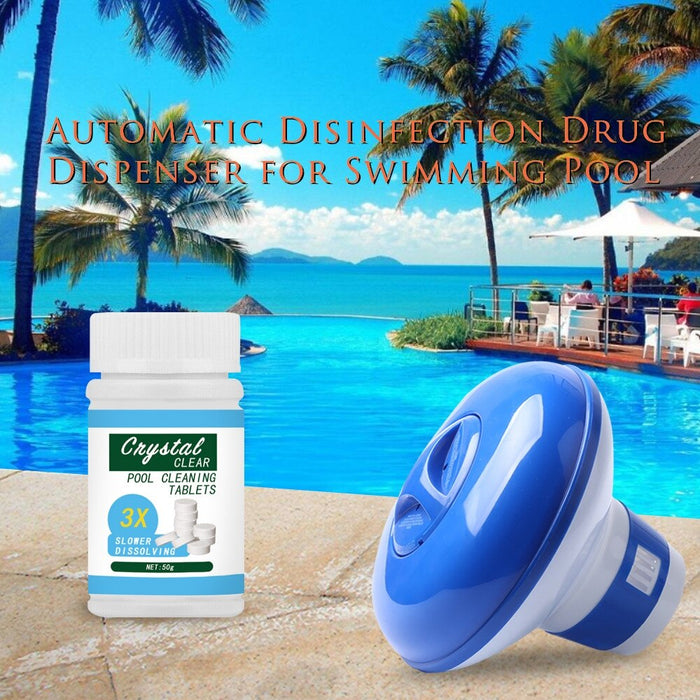 Chlorine Floater, Floating Chlorine Dispenser with 100g Chlorine Tablets, Large Capacity and Adjustable Release,Tablets for Swimming Pool