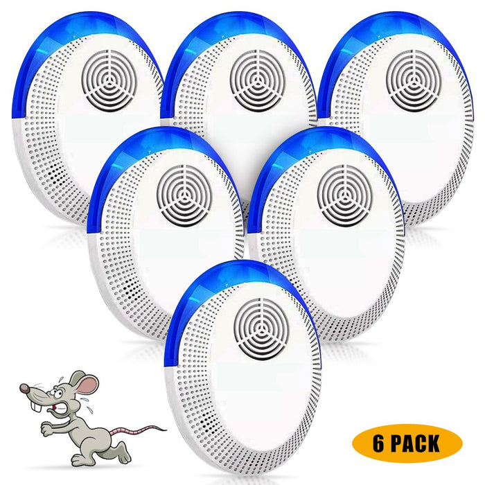 Ultrasonic Pest Repeller, 6 Packs, Electronic Indoor Pest Repellent Plug in for Insects, Pest Control for Living Room Garage Office Hotel