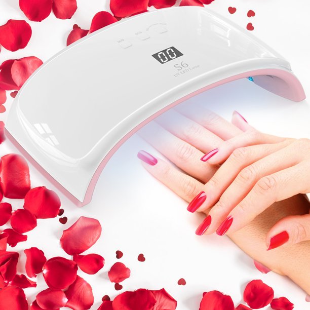 UV LED Nail Lamp, 48W Nail Dryer Gel Nail Light for Nail Polish, Light Curing in 3 Modes for Time, Low Heat Mode 99s and Auto Sensor, LCD Display for Manicure Pedicure Nail Art at Home