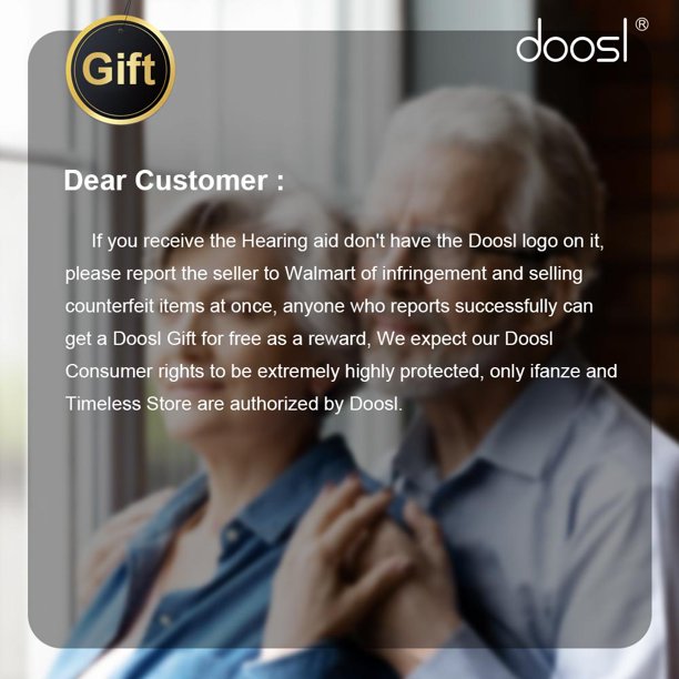 Doosl Rechargeable Hearing Aid for Ears, Bluetooth Hearing Amplifiers with Noise Reduction for Seniors