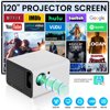 Vinmall Home Video Projector Wifi 1080P Smart Movie Projector with 120" Screen for Outdoor Bedroom Home Theater Video Projector Compatible with Android iOS VGA HDMI USB