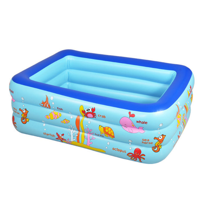 Inflatable Swimming Pool, JoRocks Blow Up Pool for Kids & Adults, Wear-Resistant Inflatable Pool  for Garden, Backyard Water Party, 83" X57" X25"