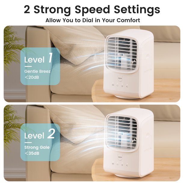 Oscillating Tower Fan, Beenate Retro Table Fan with 3 Wind Speeds Personal Air Conditioner Humidification Tower Fan