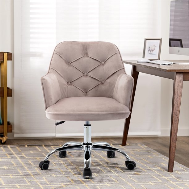 Vinmall Velvet Task Chair ，Grey