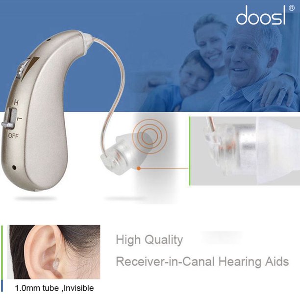 Hearing Amplifier for Adults and Seniors, Doosl Invisible Digital Sound Amplifier Device with Noise Reduction and Feedback Cancelling