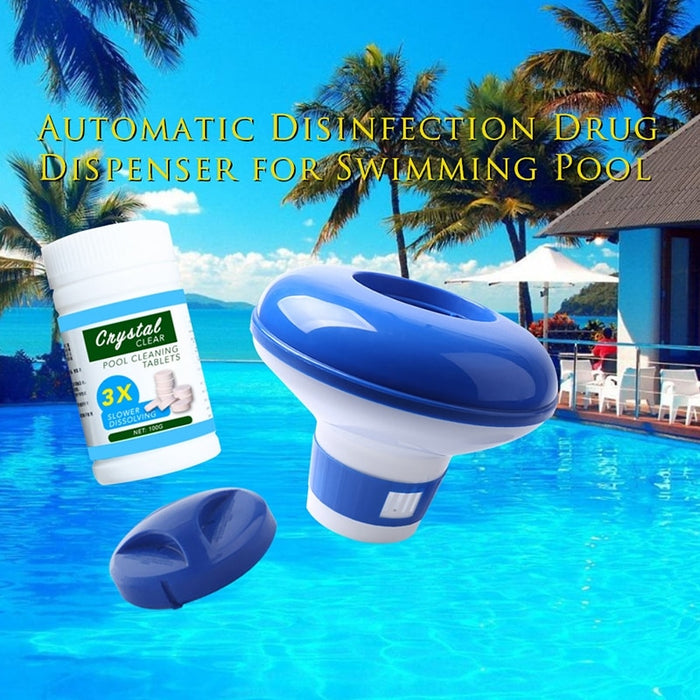 100Pcs Multifunctional Concentrate Effervescent Spray Cleaner Swimming Pool Cleaner Chlorine Tablets Clean Bathtub Water with Floating Chlorine Dispenser