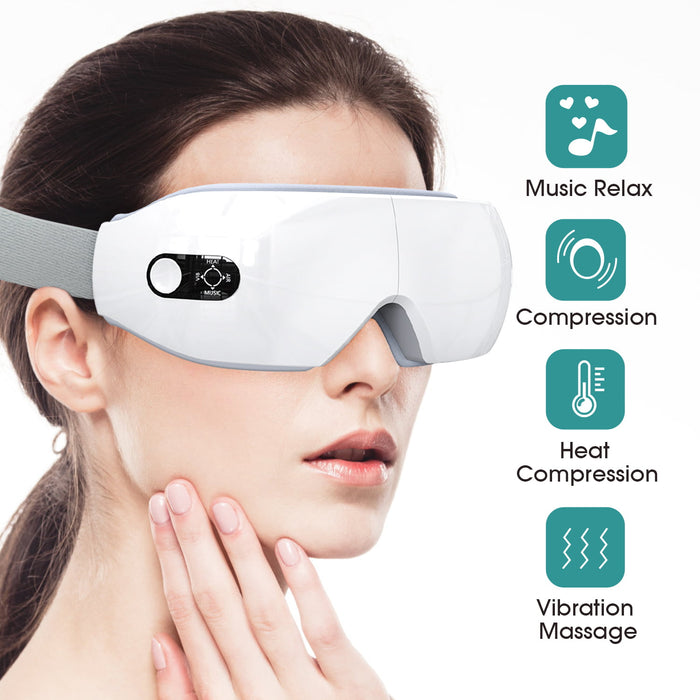 iFanze Eye Massager for Migraines with Heat, Vibration, Remote Control Emossie iFanze Eye Massager for Migraines with Heat, Vibration, Remote Control Emossie