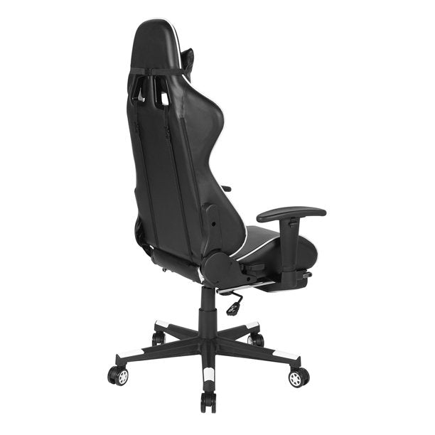 Vinmall Gaming Chair Racing Office Computer Game Chair Swivel Ergonomic Executive PU Leather Chair with Adjustable Headrest and Lumbar