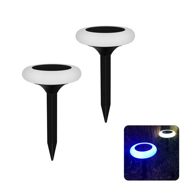 Color Changing Outdoor Garden Solar Lights, Outdoor Solar Lights, 2000mAh Rechargeable Battery LED Outdoor Solar Lights Weatherproof