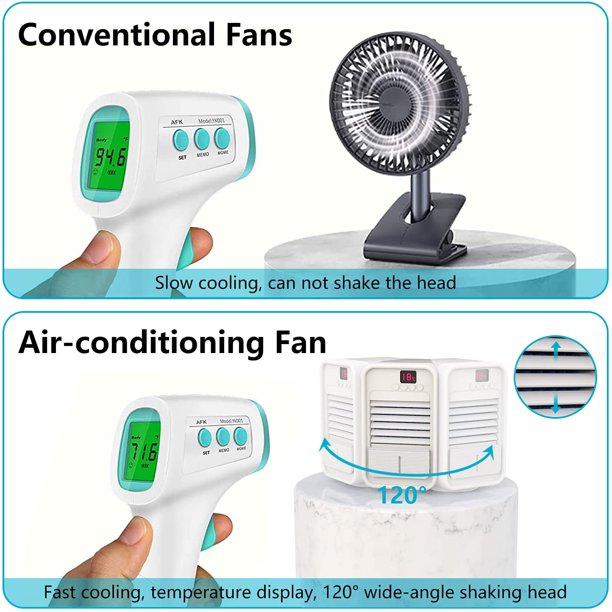 Air Conditioner fan, Portable AC Fan with 3 Speed Modes, Personal Mini Air Conditioner Fan with LED Night Lights, Portable Air Conditioner for Room, Home, Office, Car