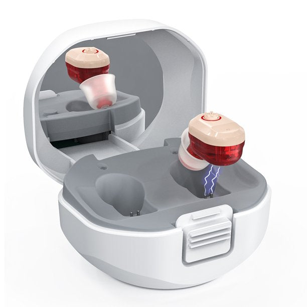 Hearing Aids for Senior Rechargeable Personal Hearing Amplifier Devices with Charging Case