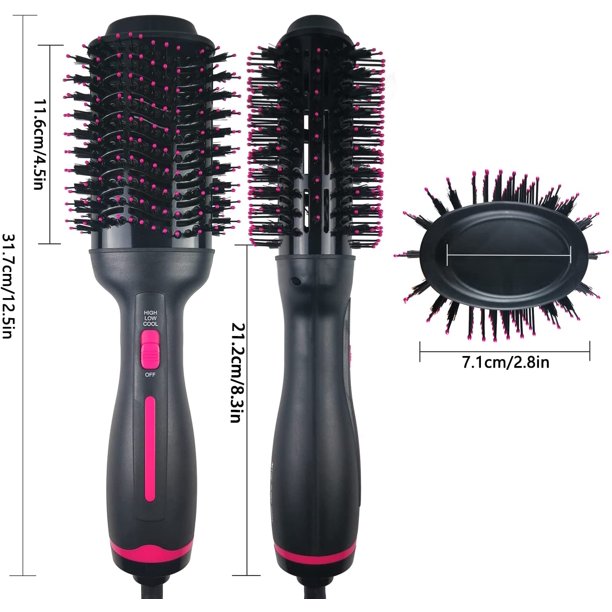 Xpreen Hair Dryer Brush , Hot Air Brush with ION Generator and Ceramic Coating for Fast Drying Straightening , Curling , Electric Blow Dryer