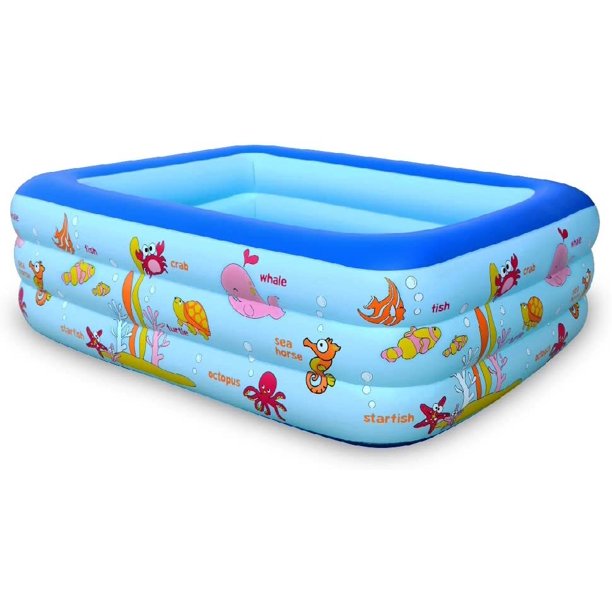 Inflatable Swimming Pool for Kids Family 3 Layers&nbsp;83" x 57" x 25"