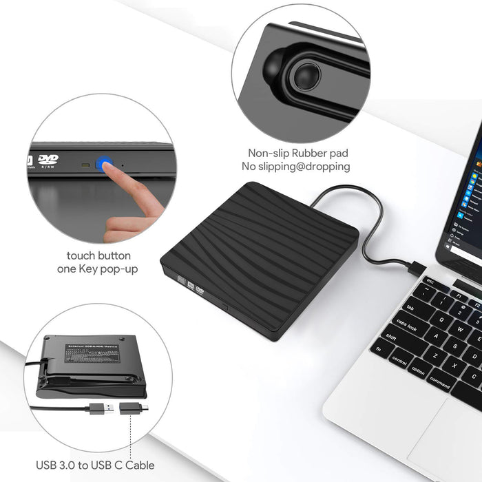 USB 3.0 External DVD Drive, Doosl External CD Drive