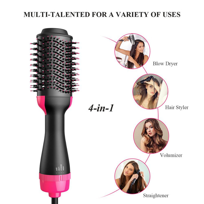 Hot Air Brush, 2 In 1 One-Step Hair Dryer And Curling Iron, 1000W Hair Dryer Hot Air Brush Styler, Hair Styling Tool Ion Blowing Hair Dryer Brush, Salon Negative Ion Ceramic Electric Blow Dryer