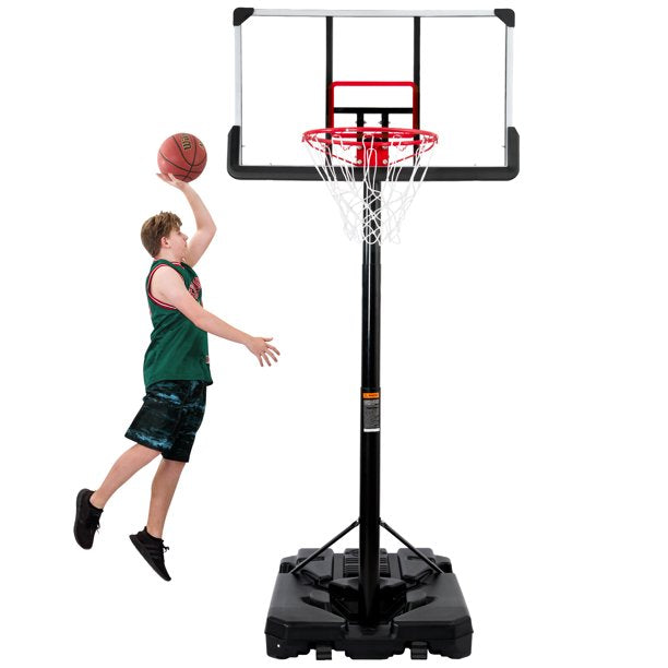 Vinmall Portable Basketball Hoop Goal, Outdoor Basketball System with 6.6-10ft Height Adjustment for Youth, Adults，S2