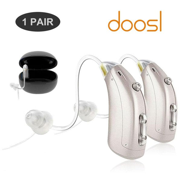 Hearing Aids for Seniors Rechargeable, Doosl Hearing Aid for Adults, Digital Hearing Amplifier with Magnetic Contact Charging Box and Noise Cancelling