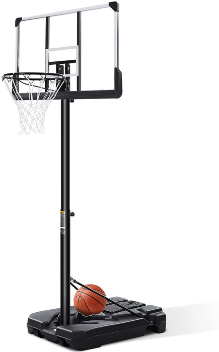 Vinmall Portable Basketball Hoop & Goal, Outdoor Basketball System with 6.6-10ft Height Adjustment for Youth, Adults