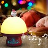 Christmas Santa Night Light for Kids,Rotating Starry Night Light Projector with 6 Themes Music and USB Rechargeable for Baby Boys Girls Birthday Christm