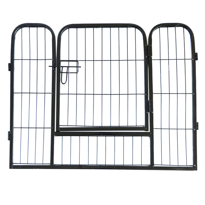 Dog Exercise Pen, Mrdoggy 8-Panel Pet Playpen for Large/Medium/Small Dogs, 31.5"W x 40"H, Black